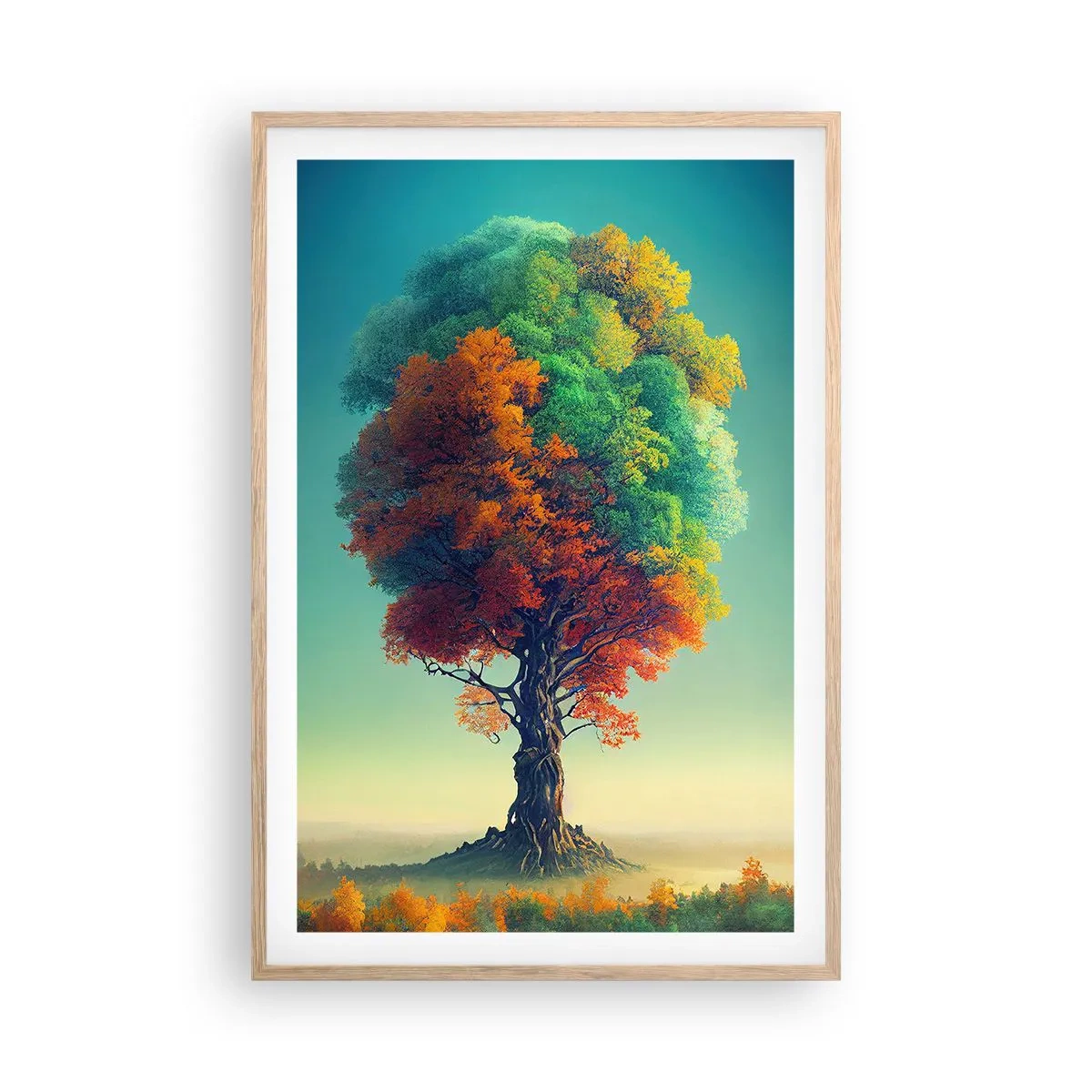 Poster in cornice rovere chiaro - La quercia: il padre della natura - 61x91 cm