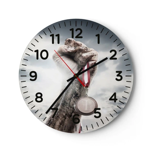 Orologio da parete - Orologio in Vetro - Per aspera ad astra - 40x40 cm