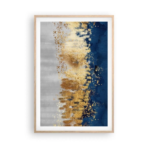 Poster in cornice rovere chiaro - Composizione moderna con bagliore - 61x91 cm