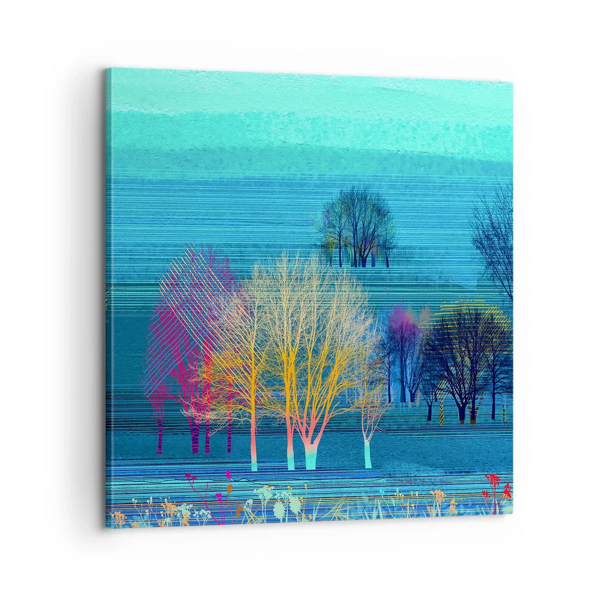 Quadro su tela - Stampe su Tela - Paesaggio pettinato - 60x60 cm