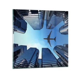 Quadro su vetro - Panorama dal canyon di vetro - 30x30 cm