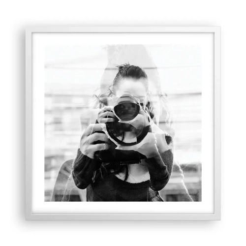 Poster in cornice bianca - Il creatore e il materiale - 50x50 cm