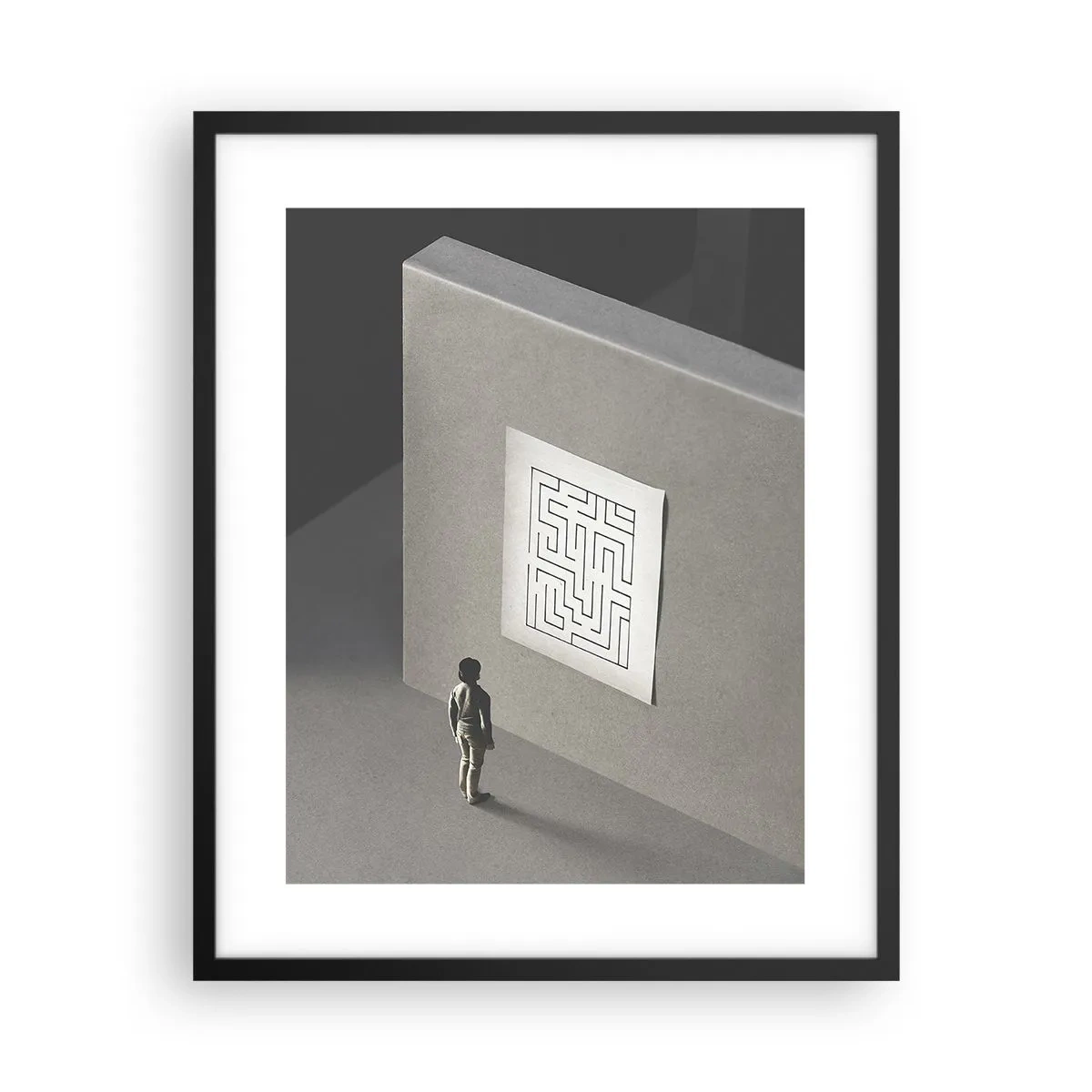 Poster in cornice nera - Ma dove mi trovo? - 40x50 cm