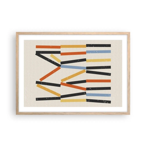 Poster in cornice rovere chiaro - Composizione orizzontale - 70x50 cm