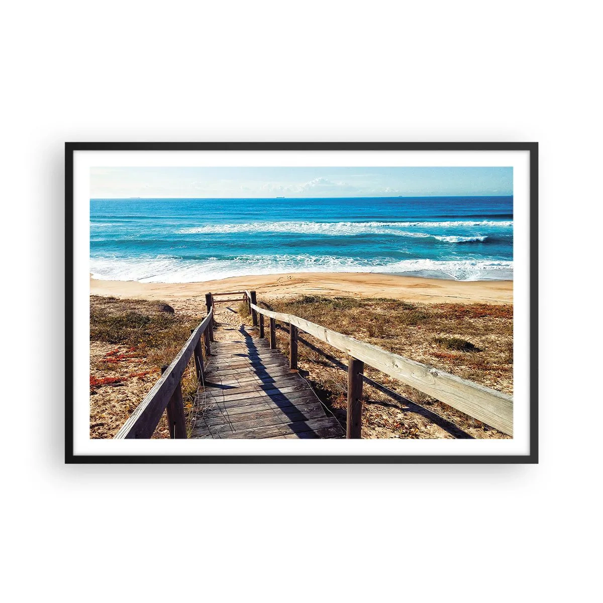 Poster in cornice nera - Corri! - 91x61 cm