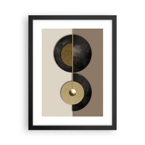 Poster in cornice nera - Variazioni attorno al cerchio - 30x40 cm