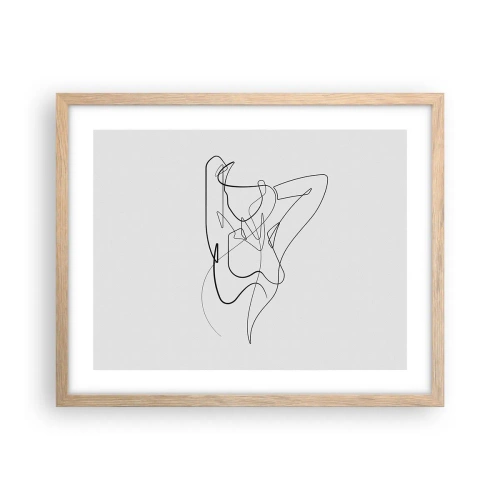 Poster in cornice rovere chiaro - Davvero, come sei... - 50x40 cm