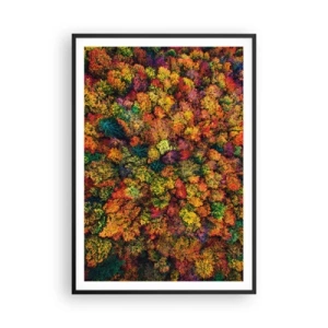 Poster in cornice nera - Il bouquet degli alberi d'autunno - 70x100 cm