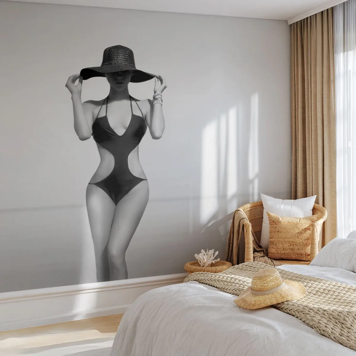 Fotomurali Autoadesivo Deluxe Sticker - Il mio nome è Eleganza - Donna, Spiaggia, Moda - 150x105 cm