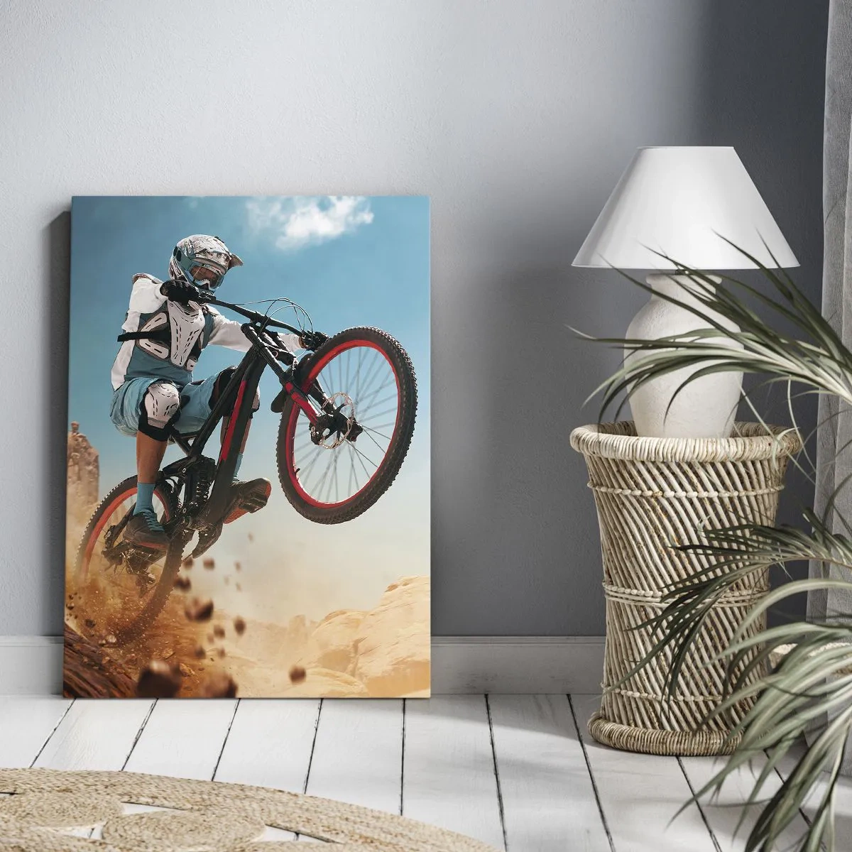 Quadro su tela - Stampe su Tela - Il demone della follia ciclistica - 45x80 cm