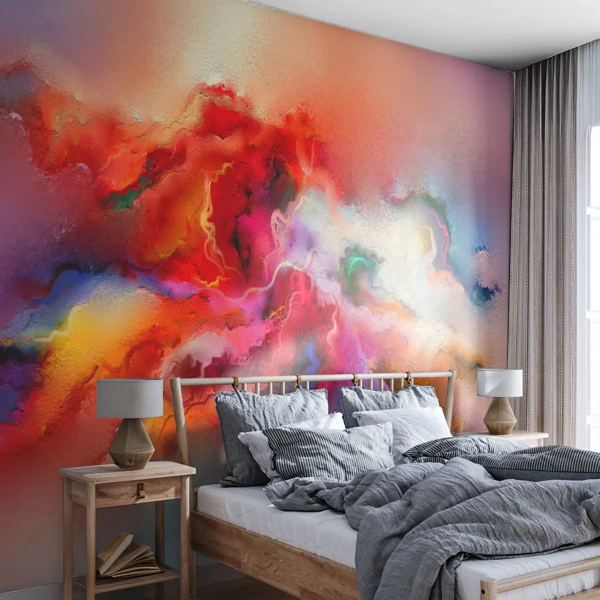 Fotomurali Standard Eco - Come afferrare i sogni: fumo - Astrazione, Pezzo, Acrilico - 350x256 cm