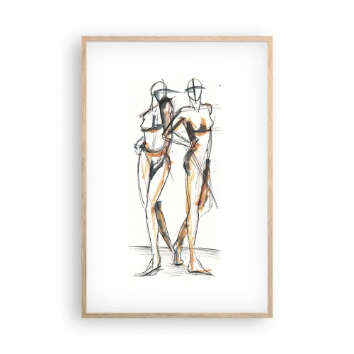 Poster in cornice rovere chiaro - Studio di armonia - 61x91 cm