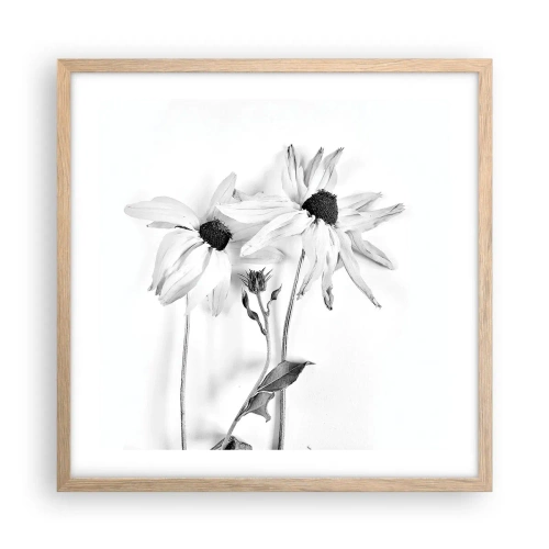 Poster in cornice rovere chiaro - Nessuno vuole essere solo - 50x50 cm