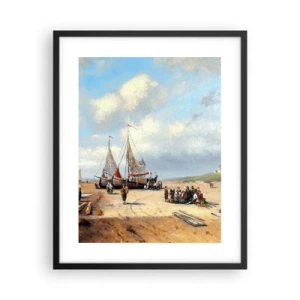 Poster in cornice nera - Dopo una buona pesca - 40x50 cm