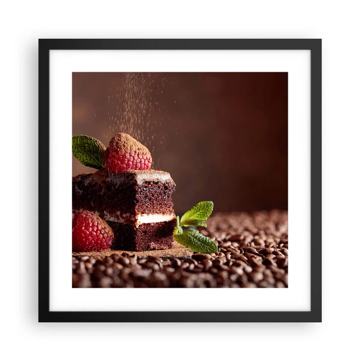 Poster in cornice nera - La vita è dolce - 40x40 cm