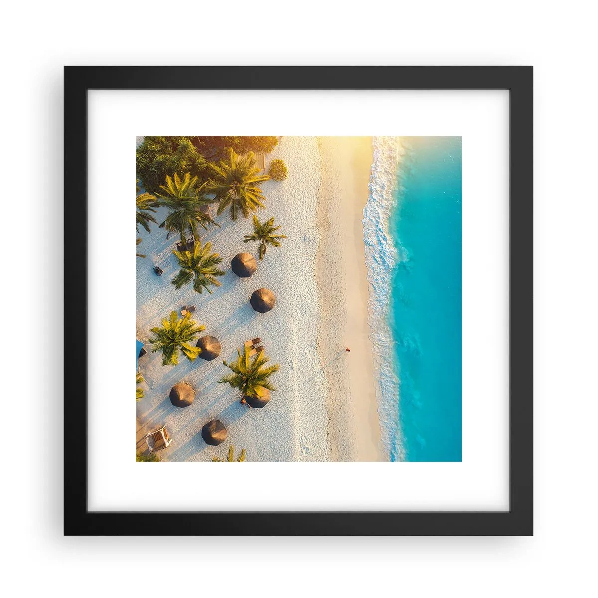 Poster in cornice nera - Benvenuti in paradiso - 30x30 cm