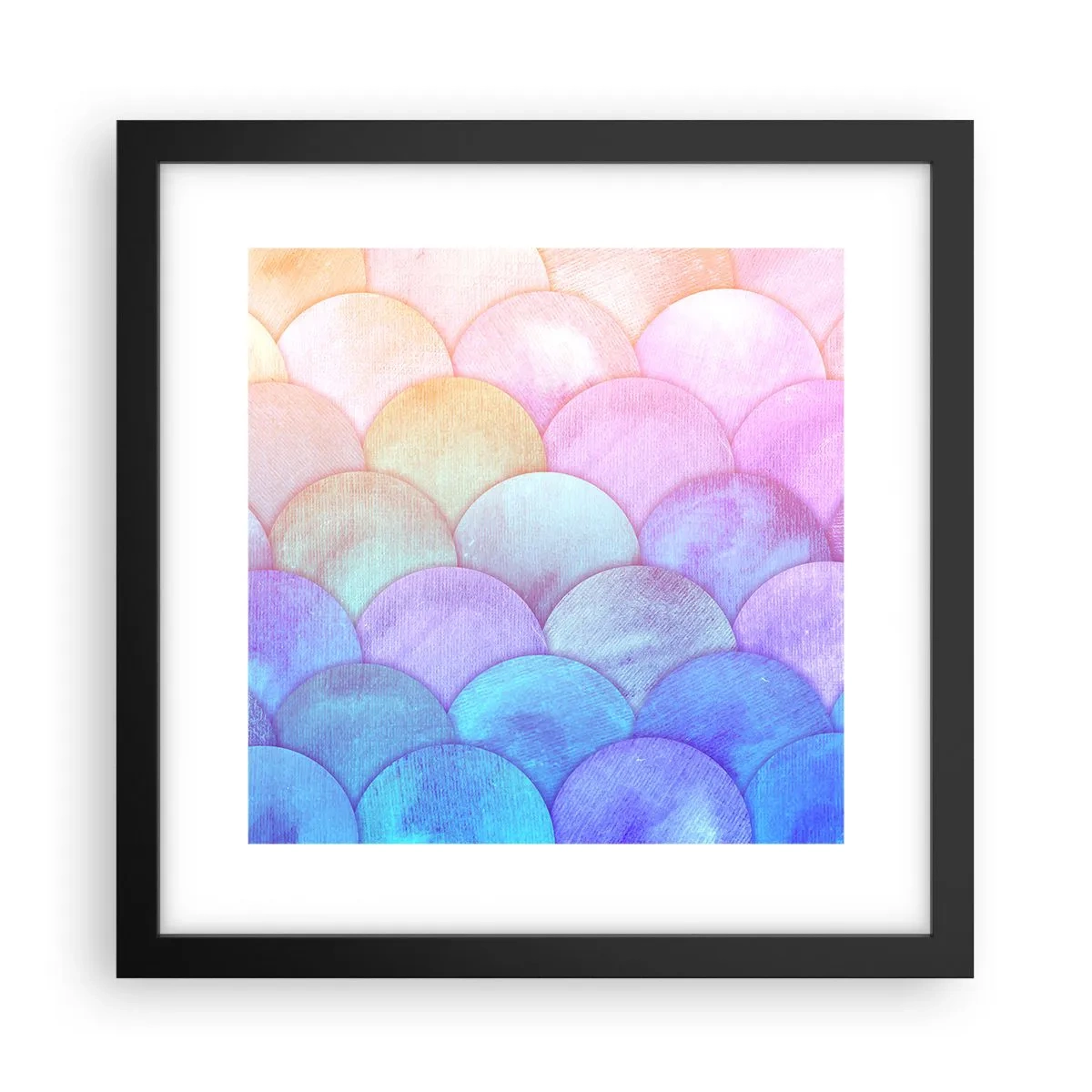 Poster in cornice nera - Scaglie perlate - 30x30 cm