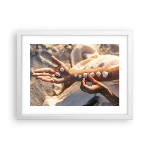 Poster in cornice bianca - La bellezza a portata di mano - 40x30 cm