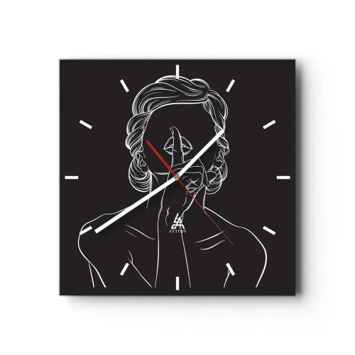 Orologio da parete - Orologio in Vetro - Il bello emerge nel silenzio - 40x40 cm