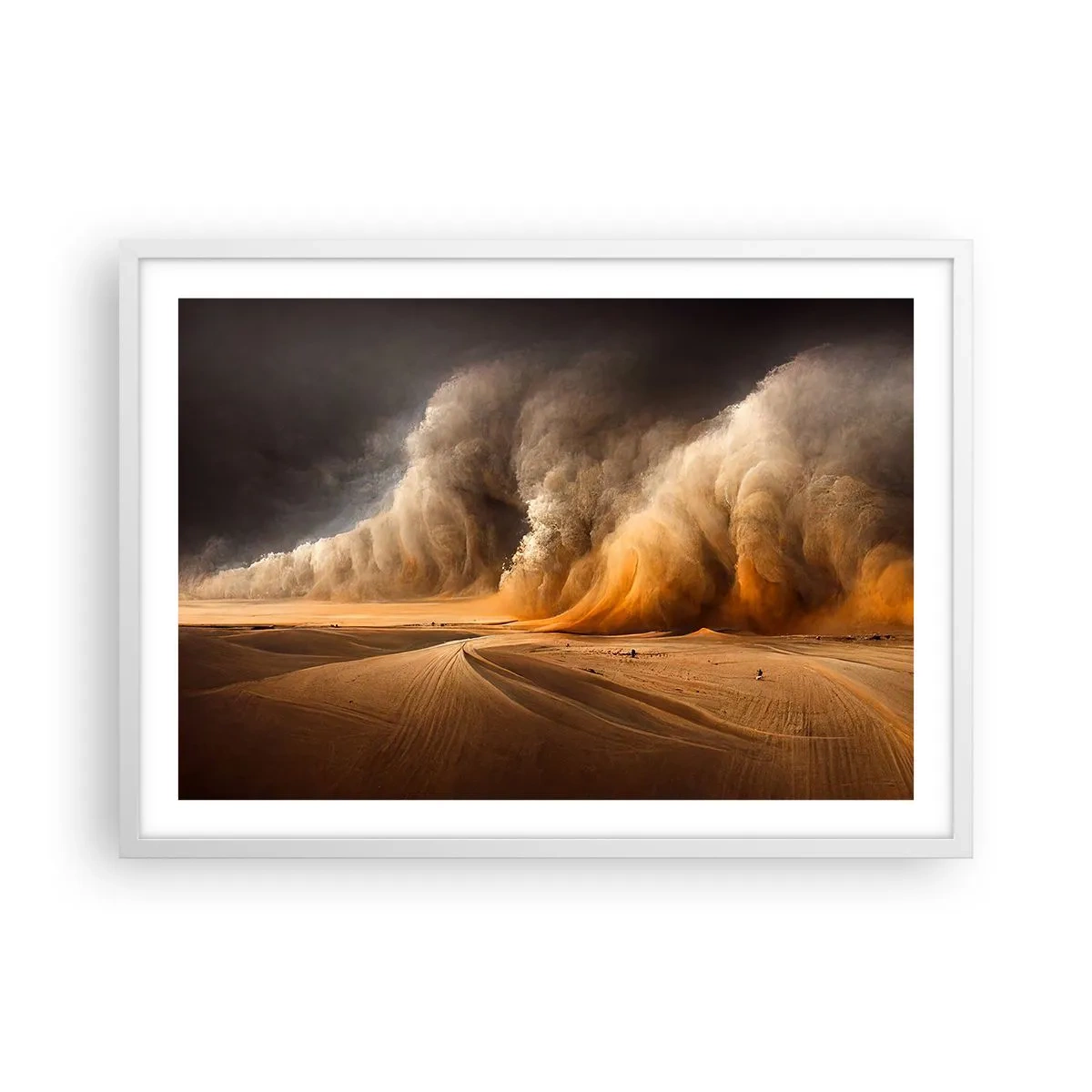 Poster in cornice bianca - L'ira del deserto - 70x50 cm
