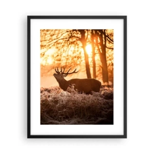 Poster in cornice nera - Il sogno del cacciatore - 40x50 cm