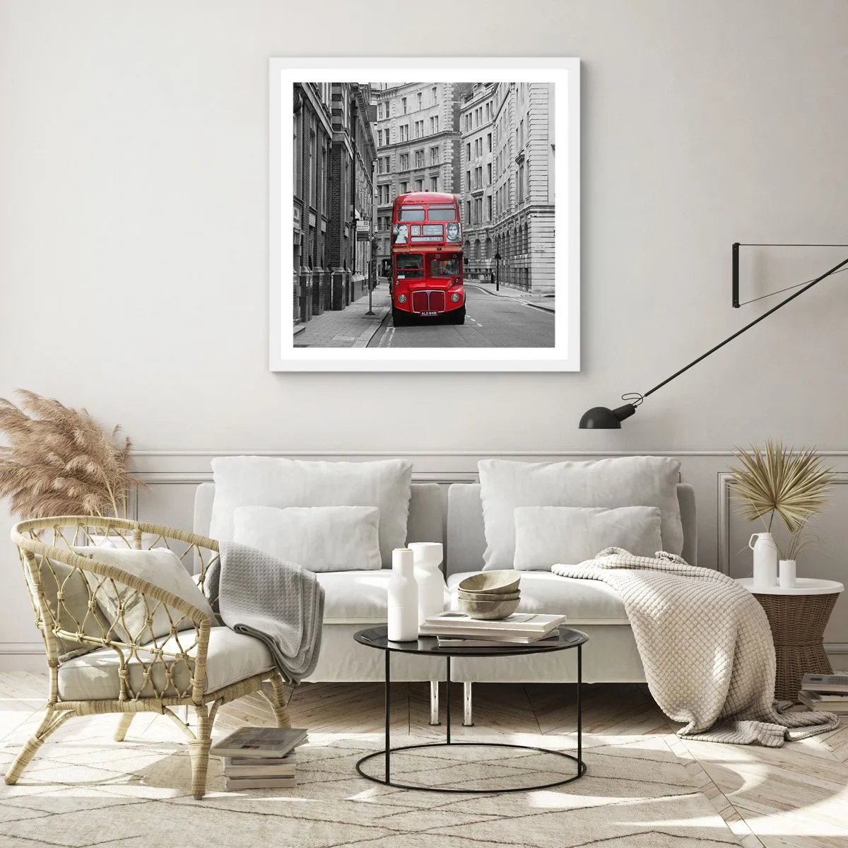 Poster in cornice bianca - Il quotidiano non deve essere grigio - 50x50 cm