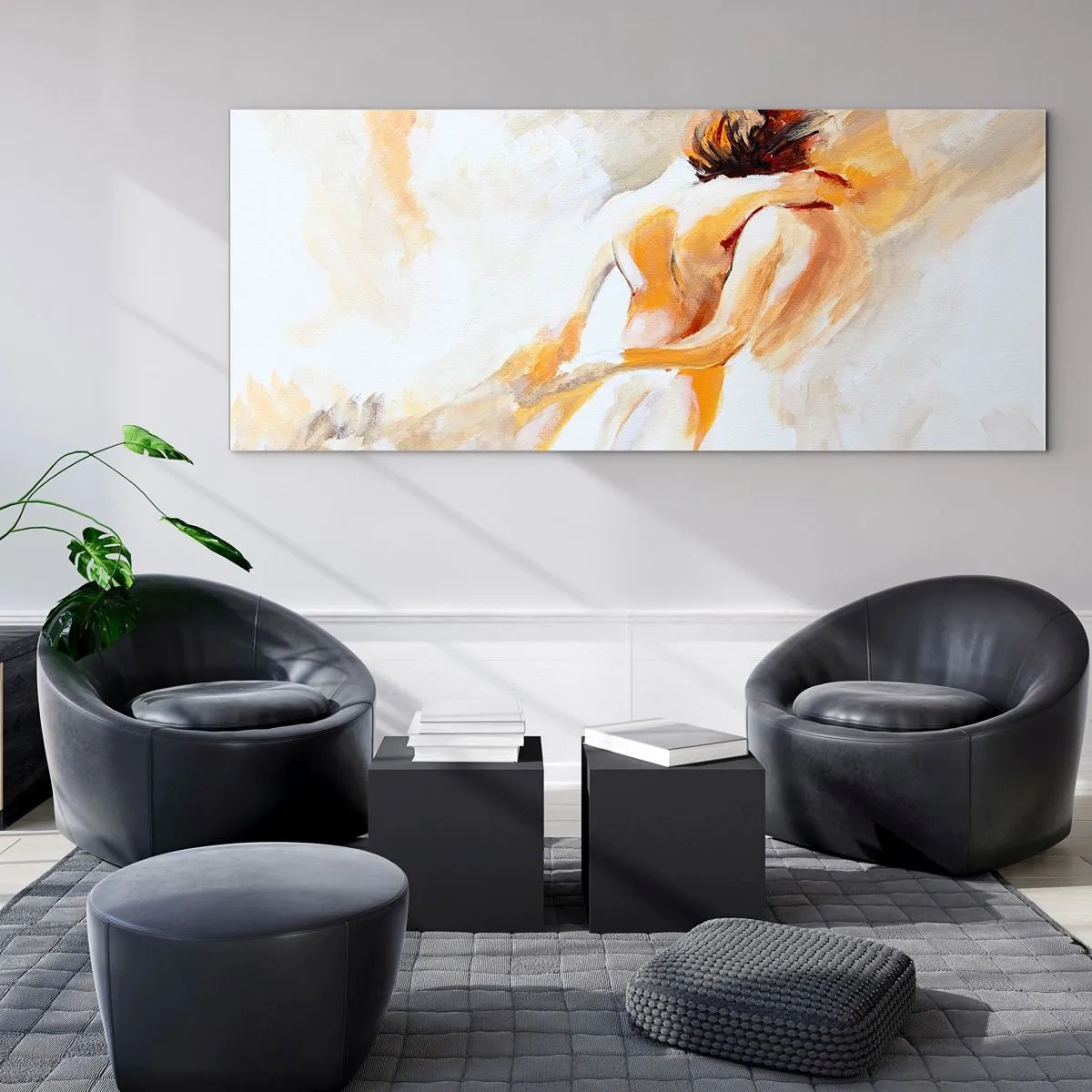 Quadro su vetro - Nel cielo dell'intimità - 100x40 cm