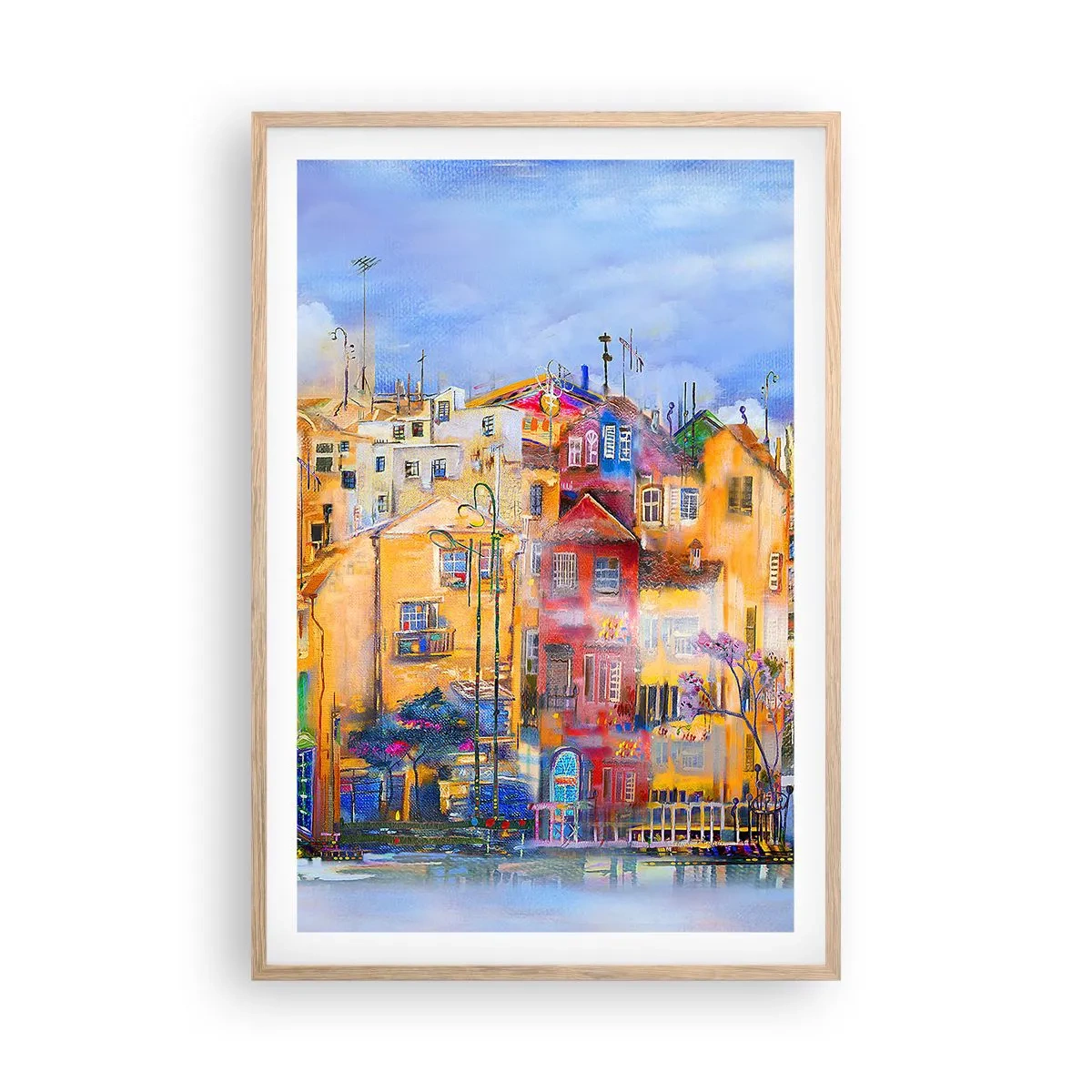 Poster in cornice rovere chiaro - Siamo insieme - 61x91 cm