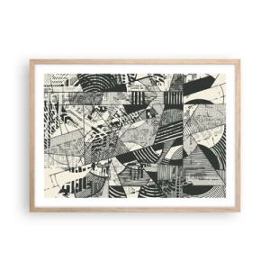 Poster in cornice rovere chiaro - Dinamica della contemporaneità - 70x50 cm
