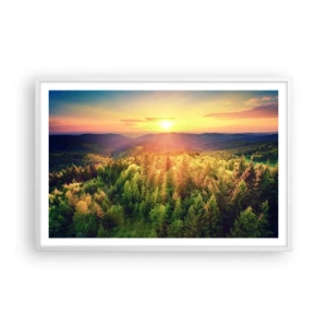 Poster in cornice bianca - Vette e cime - 91x61 cm