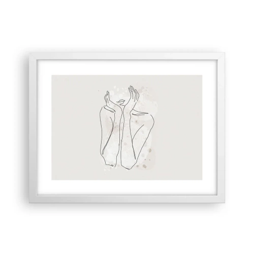 Poster in cornice bianca - Attimo sognante - 40x30 cm