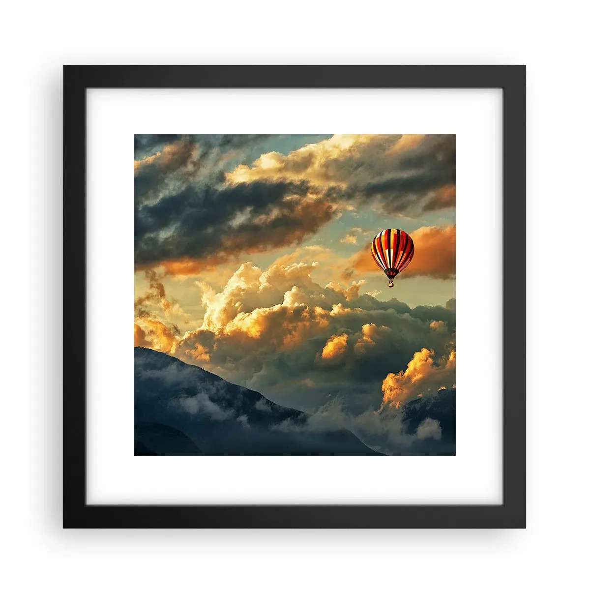 Poster in cornice nera - Volo perché voglio - 30x30 cm