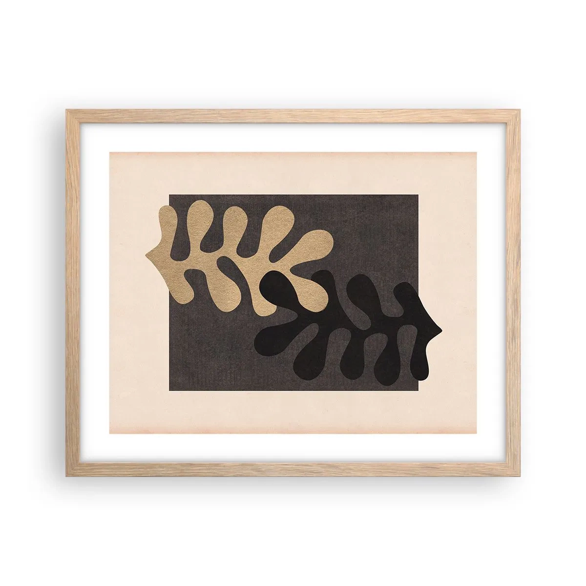 Poster in cornice rovere chiaro - Assenza e completamento - 50x40 cm