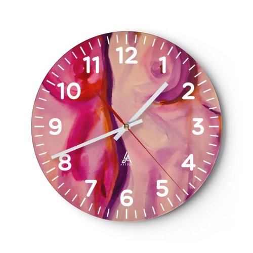 Orologio da parete - Orologio in Vetro - Ode alla femminilità - 30x30 cm