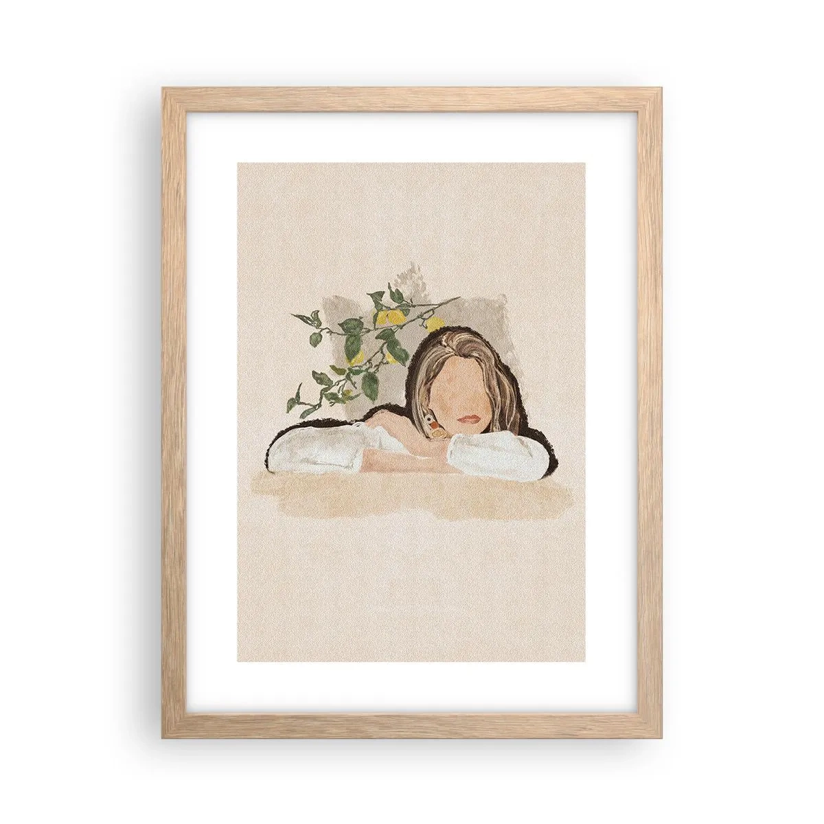 Poster in cornice rovere chiaro - Bellezza del sud - 30x40 cm