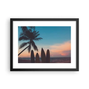 Poster in cornice nera - Domani anche ci divertiamo - 40x30 cm