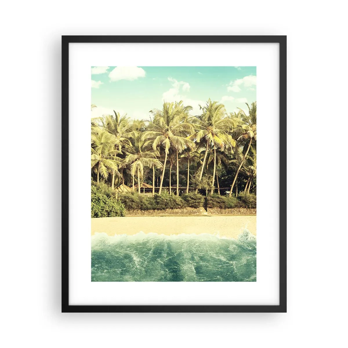 Poster in cornice nera - Forse qui? - 40x50 cm