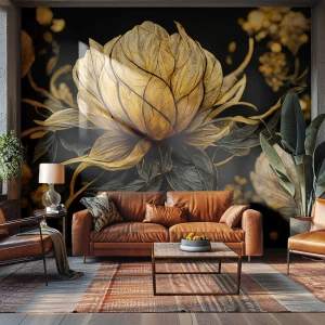 Fotomurale su misura Premium Sand - Delicata fragilità - Fiore, Art Deco, Fascino