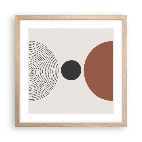 Poster in cornice rovere chiaro - Al centro dell'attenzione - 40x40 cm