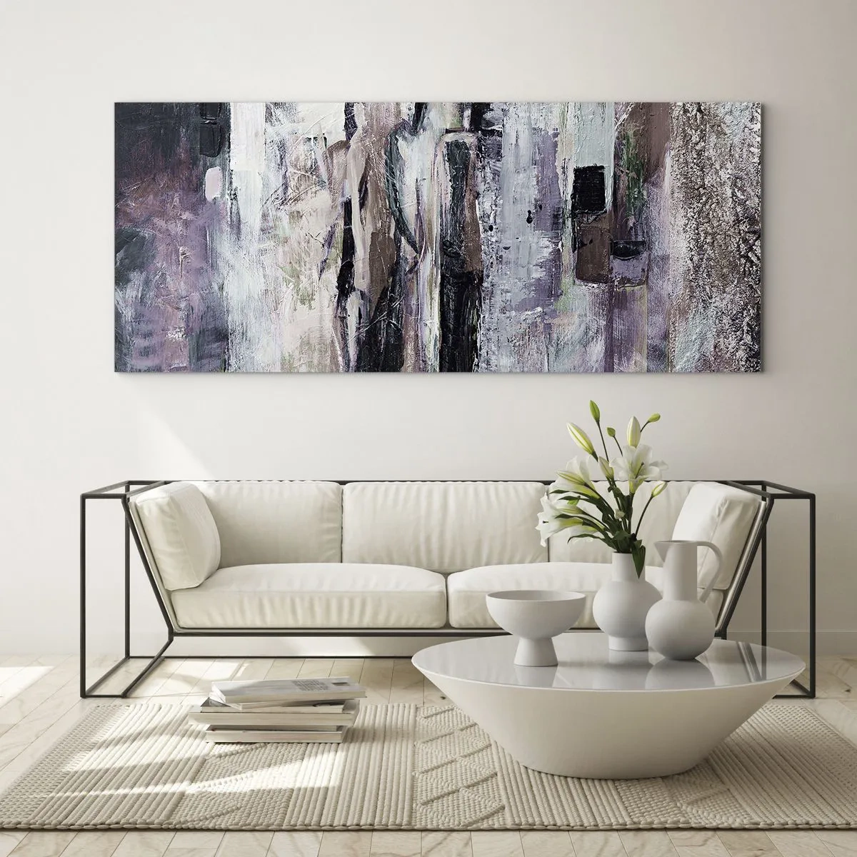 Quadro su vetro - Triade misteriosa - 100x40 cm