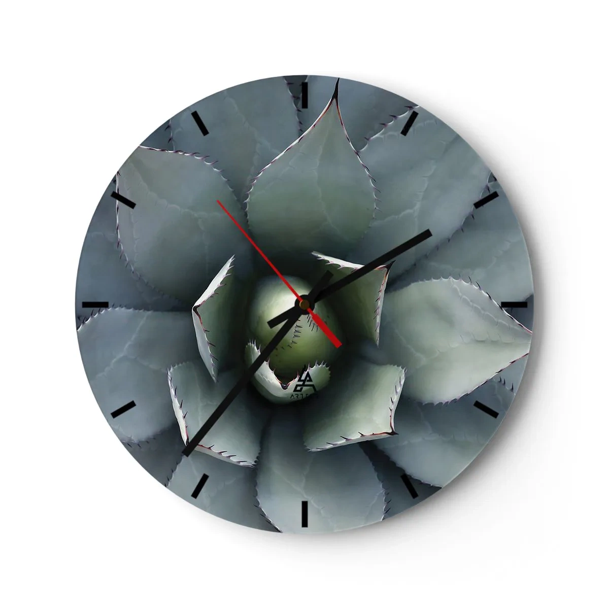 Orologio da parete - Orologio in Vetro - Adesca e minaccia - 40x40 cm