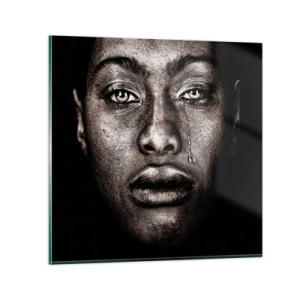 Quadro su vetro - Un'unica lacrima - 40x40 cm