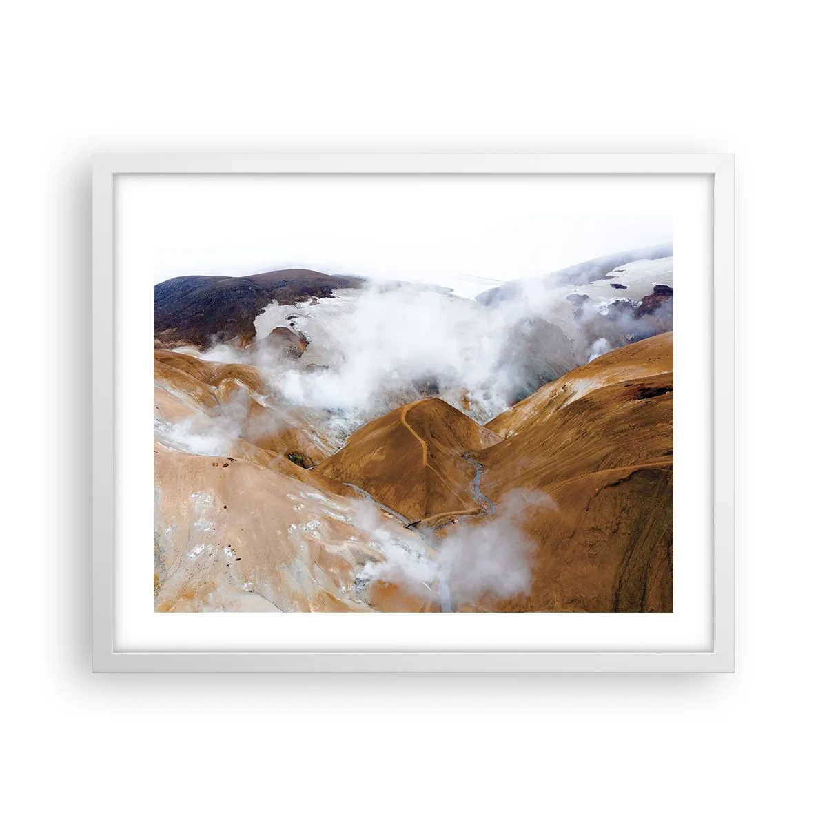 Poster in cornice bianca - La bellezza severa dell'Islanda - 50x40 cm