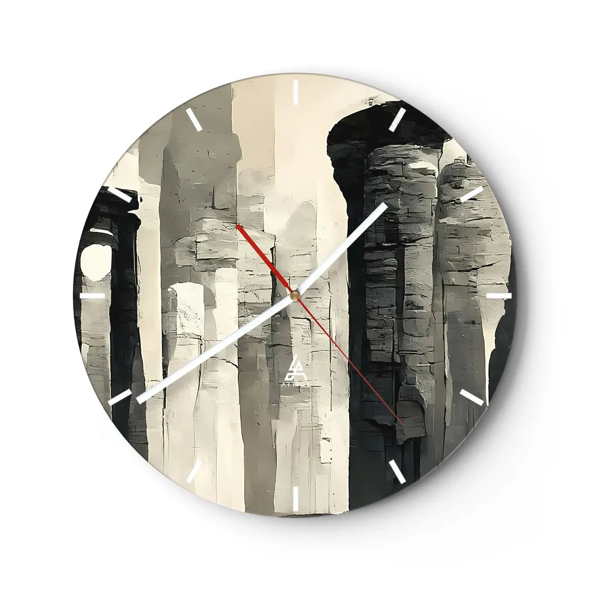 Orologio da parete - Orologio in Vetro - La maestà dell'antichità - 40x40 cm
