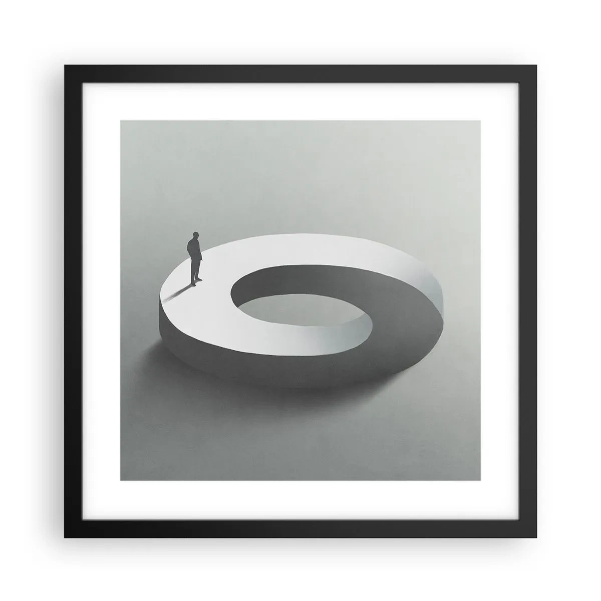 Poster in cornice nera - Prova a cavartela - 40x40 cm