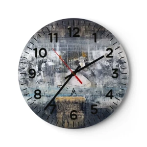 Orologio da parete - Orologio in Vetro - Talvolta è facile, talvolta è difficile - 40x40 cm
