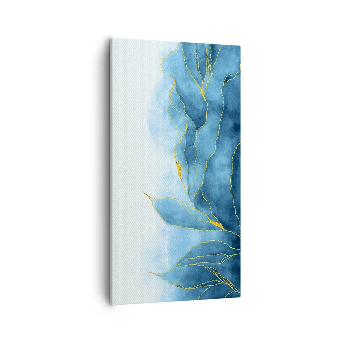 Quadro su tela - Stampe su Tela - Blu nell'oro - 55x100 cm