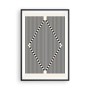 Poster in cornice nera - Illusione geometrica - 61x91 cm