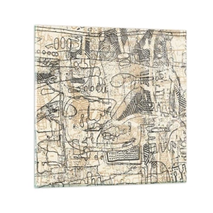 Quadro su vetro - In attesa di essere decifrato - 30x30 cm