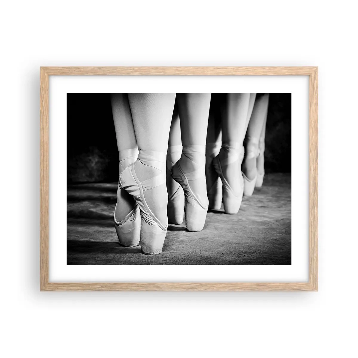 Poster in cornice rovere chiaro - Insieme, con leggerezza - 50x40 cm